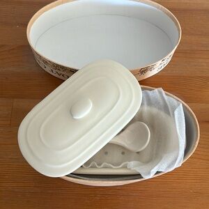 Petite Maison Ceramic Goat Cheese Baker Dish in Box